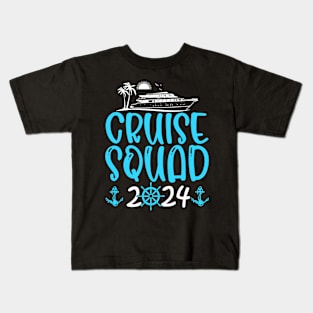 Cruise Squad 2024 Matching Family Group With Anchor Kids T-Shirt